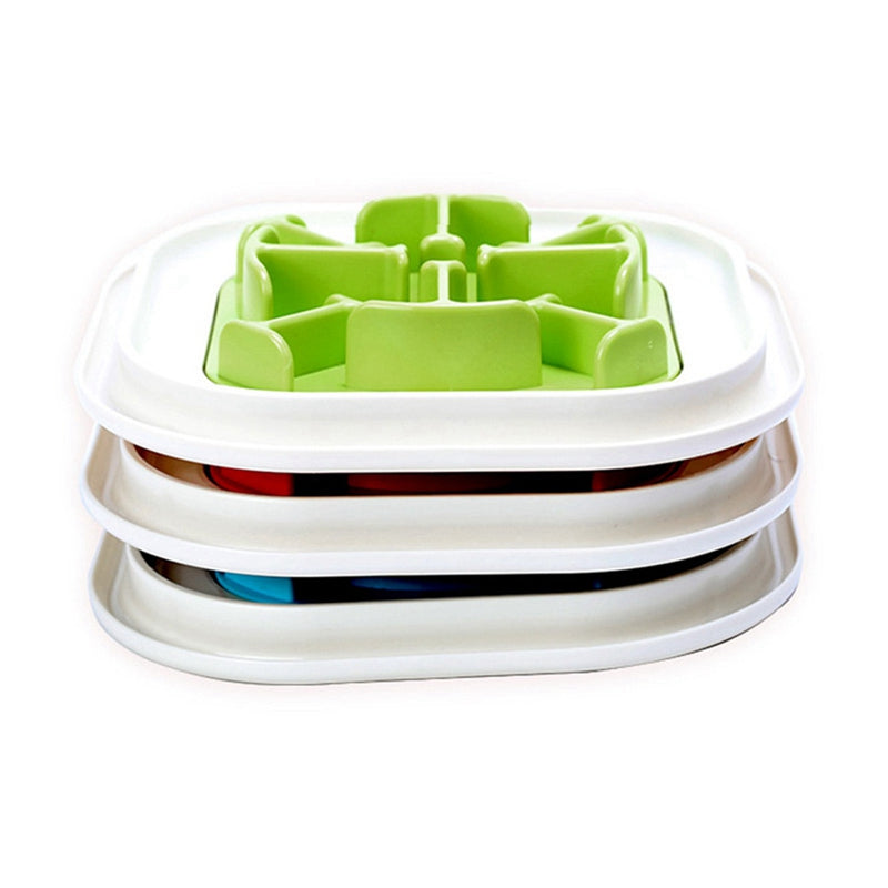 Pet Maze Bowl for Developing Healthy Diet Dogs Plastic Food Slowing Eating Speed Feeding Bowl