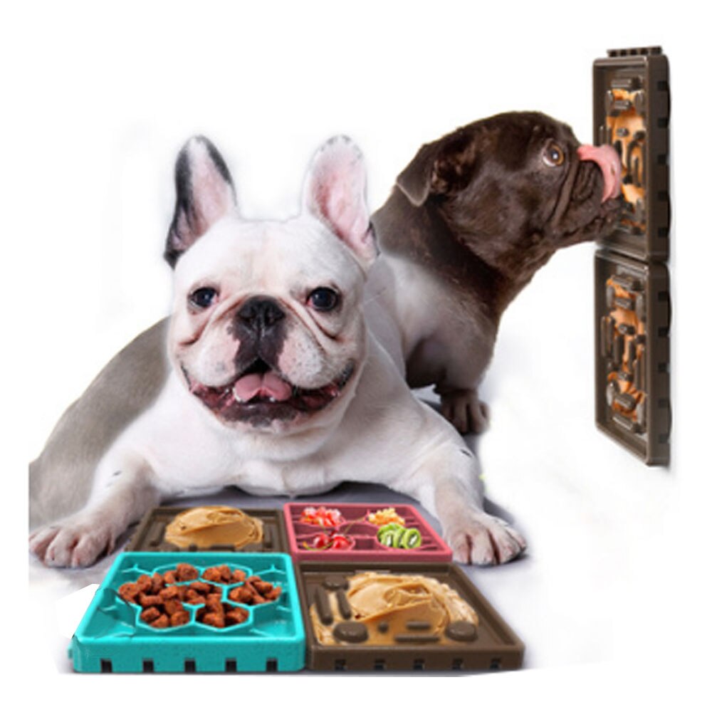 Pet supplies dog slow treater  food bowl choking prevention slow food bowl licking plate