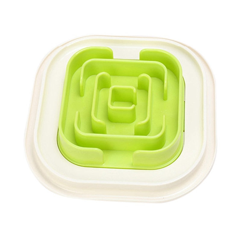 Pet Maze Bowl for Developing Healthy Diet Dogs Plastic Food Slowing Eating Speed Feeding Bowl