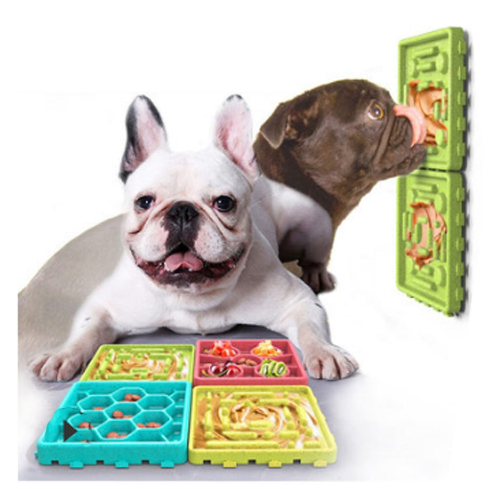 Pet supplies dog slow treater  food bowl choking prevention slow food bowl licking plate