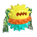 Dog Toy Rubber Ball Chew Dispenser Leakage Food Play Ball Interactive Pet  Teething Training