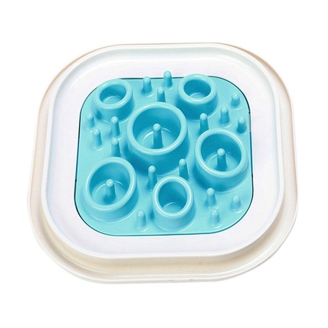 Pet Maze Bowl for Developing Healthy Diet Dogs Plastic Food Slowing Eating Speed Feeding Bowl